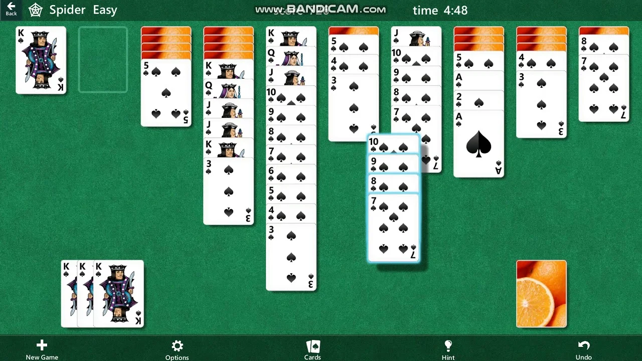 Triple klondike solitaire turn 1